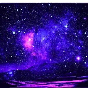 Black Light Galaxy Fabric Wall Hanging 51”x59”